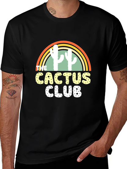 Cactus Club Graphic T-Shirt - Trendy Desert Style Tee