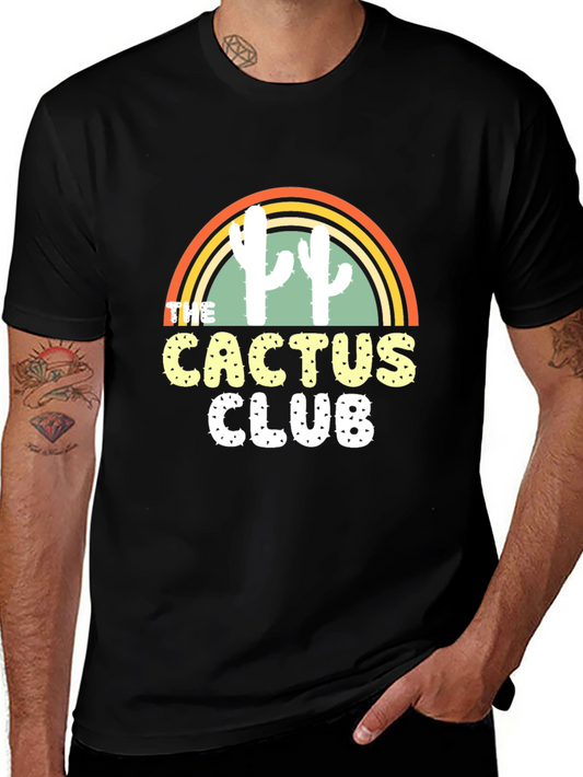 Cactus Club Graphic T-Shirt - Trendy Desert Style Tee