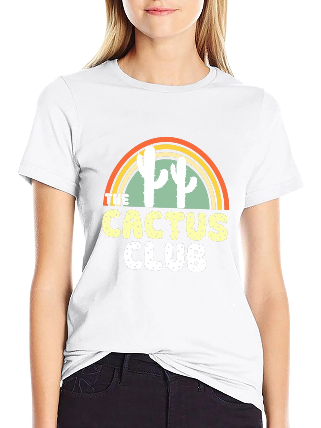 Cactus Club Graphic T-Shirt - Trendy Desert Style Tee