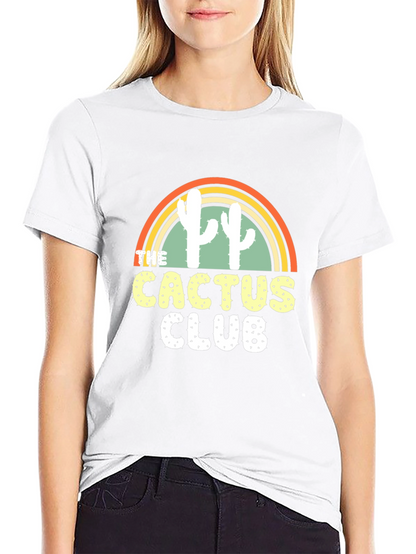 Cactus Club Graphic T-Shirt - Trendy Desert Style Tee