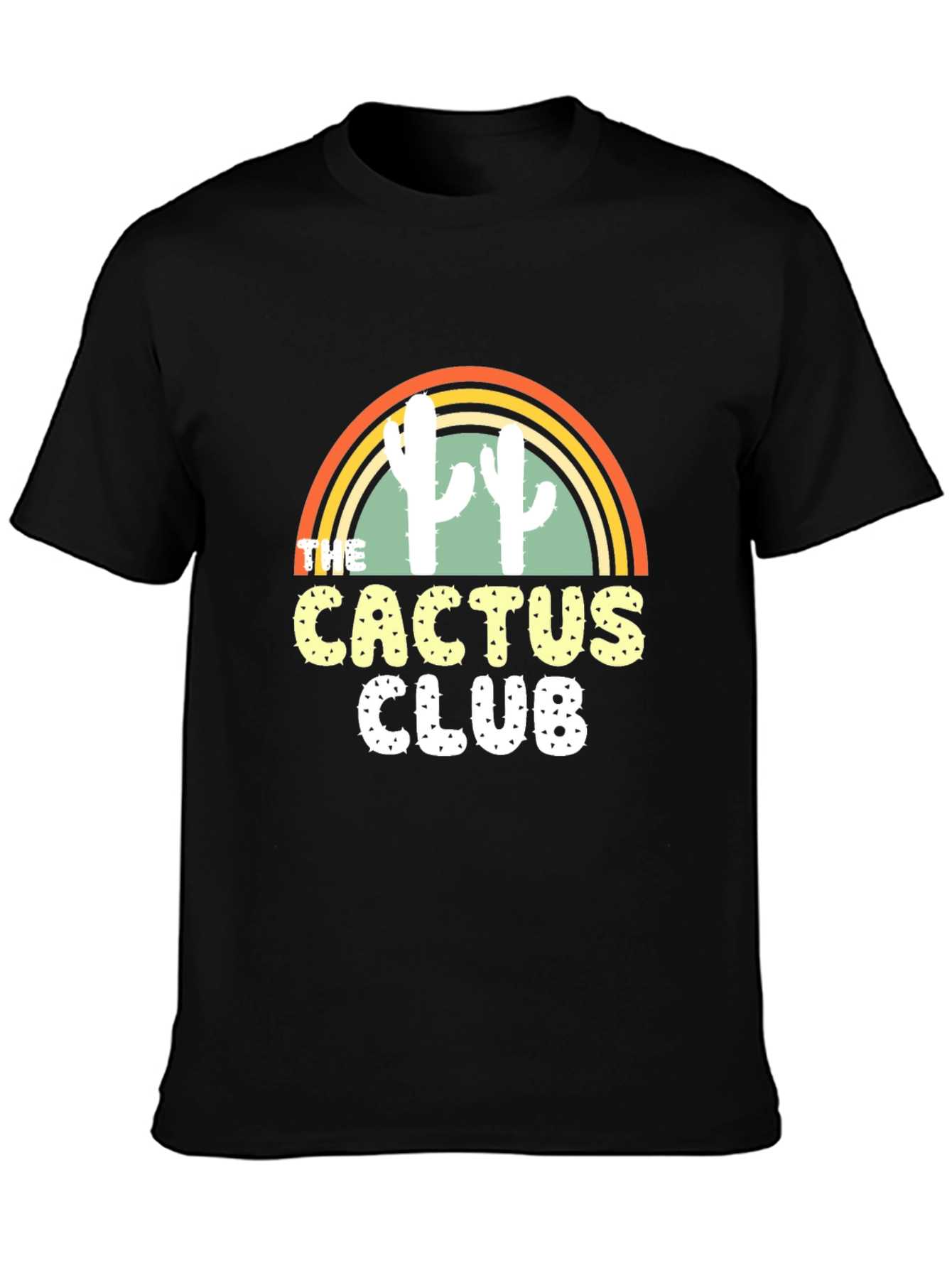 Cactus Club Graphic T-Shirt - Trendy Desert Style Tee