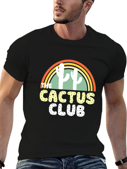 Cactus Club Graphic T-Shirt - Trendy Desert Style Tee