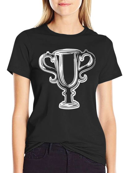 Trophy Graphic Tee - Mens Black Cotton T-Shirt