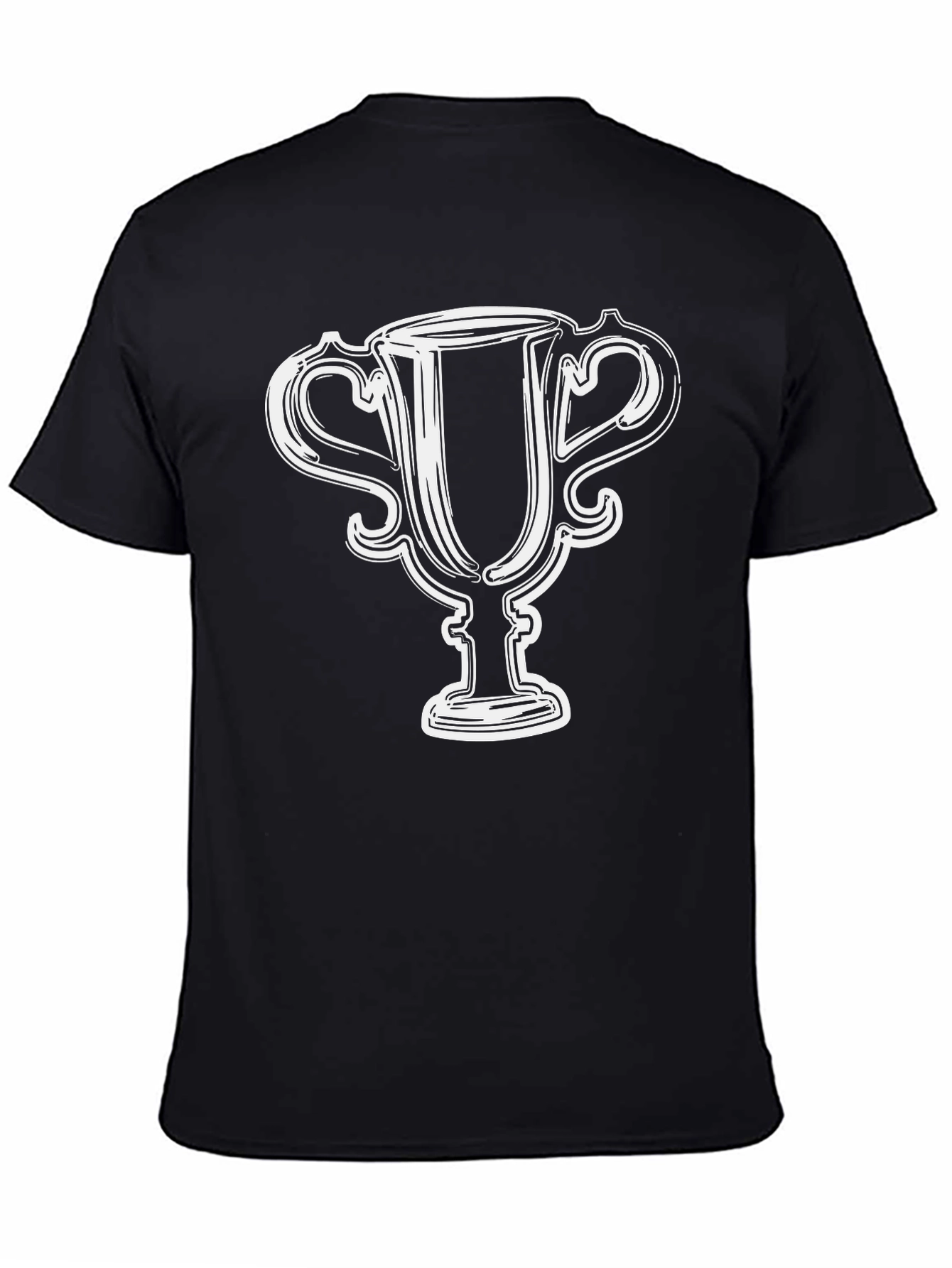 Trophy Graphic Tee - Mens Black Cotton T-Shirt
