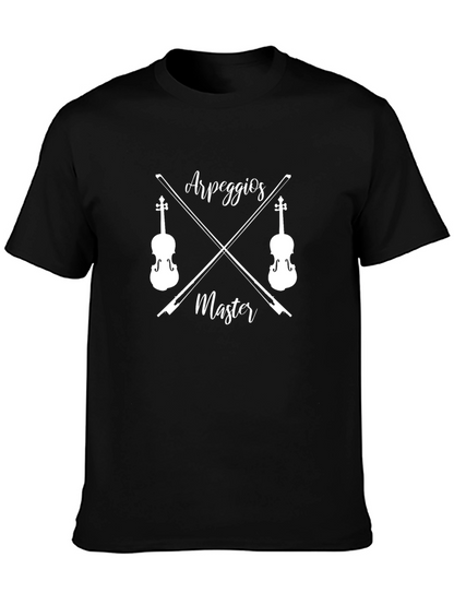 Arpeggios Master Black T-Shirt - Music Lover Tee