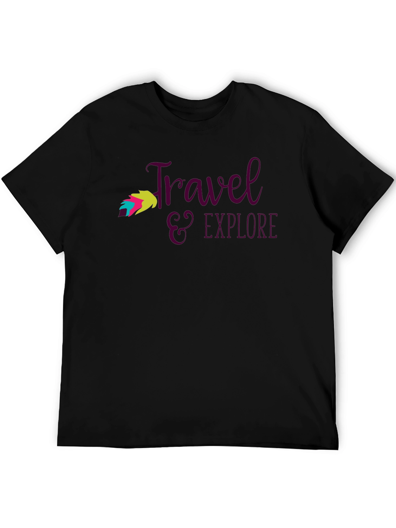 Travel & Explore Graphic Tee - Black