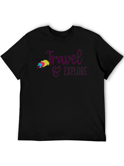 Travel & Explore Graphic Tee - Black