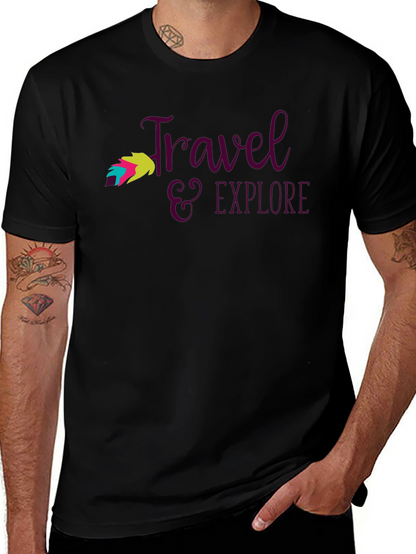 Travel & Explore Graphic Tee - Black