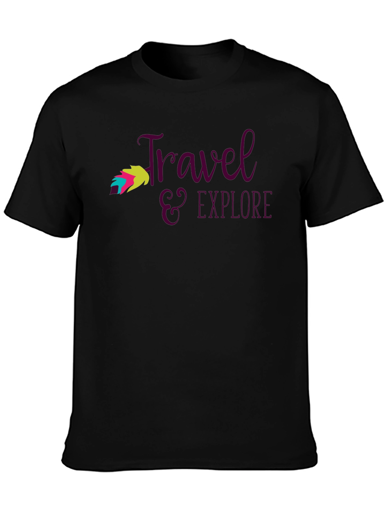 Travel & Explore Graphic Tee - Black