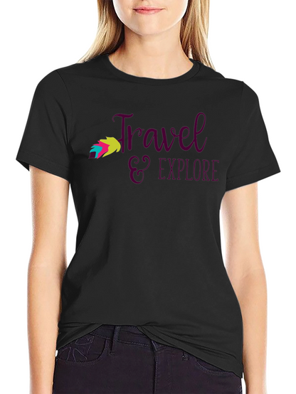 Travel & Explore Graphic Tee - Black