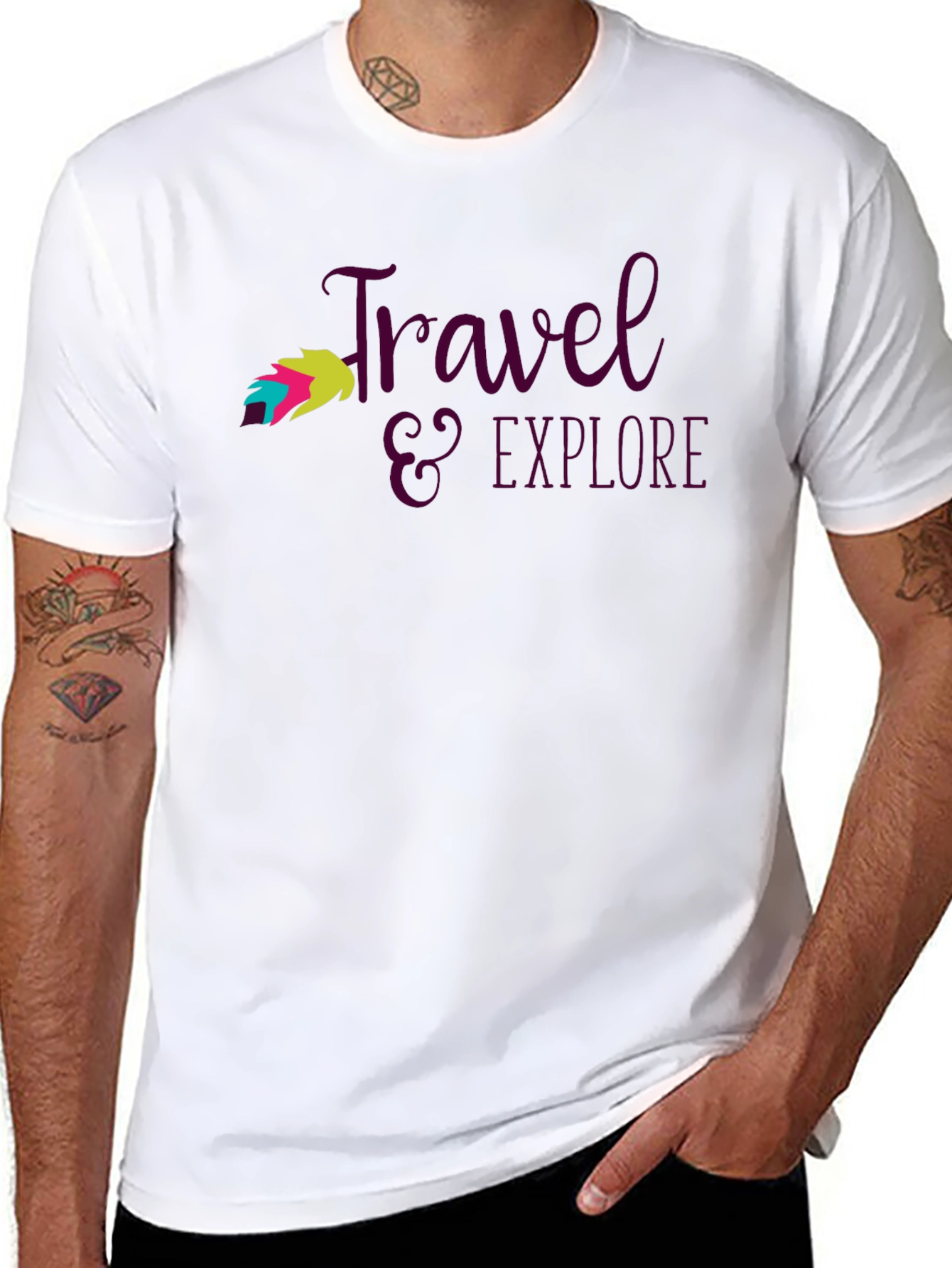 Travel & Explore Graphic Tee - Black