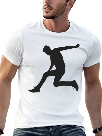 Black T-Shirt with Silhouette Design