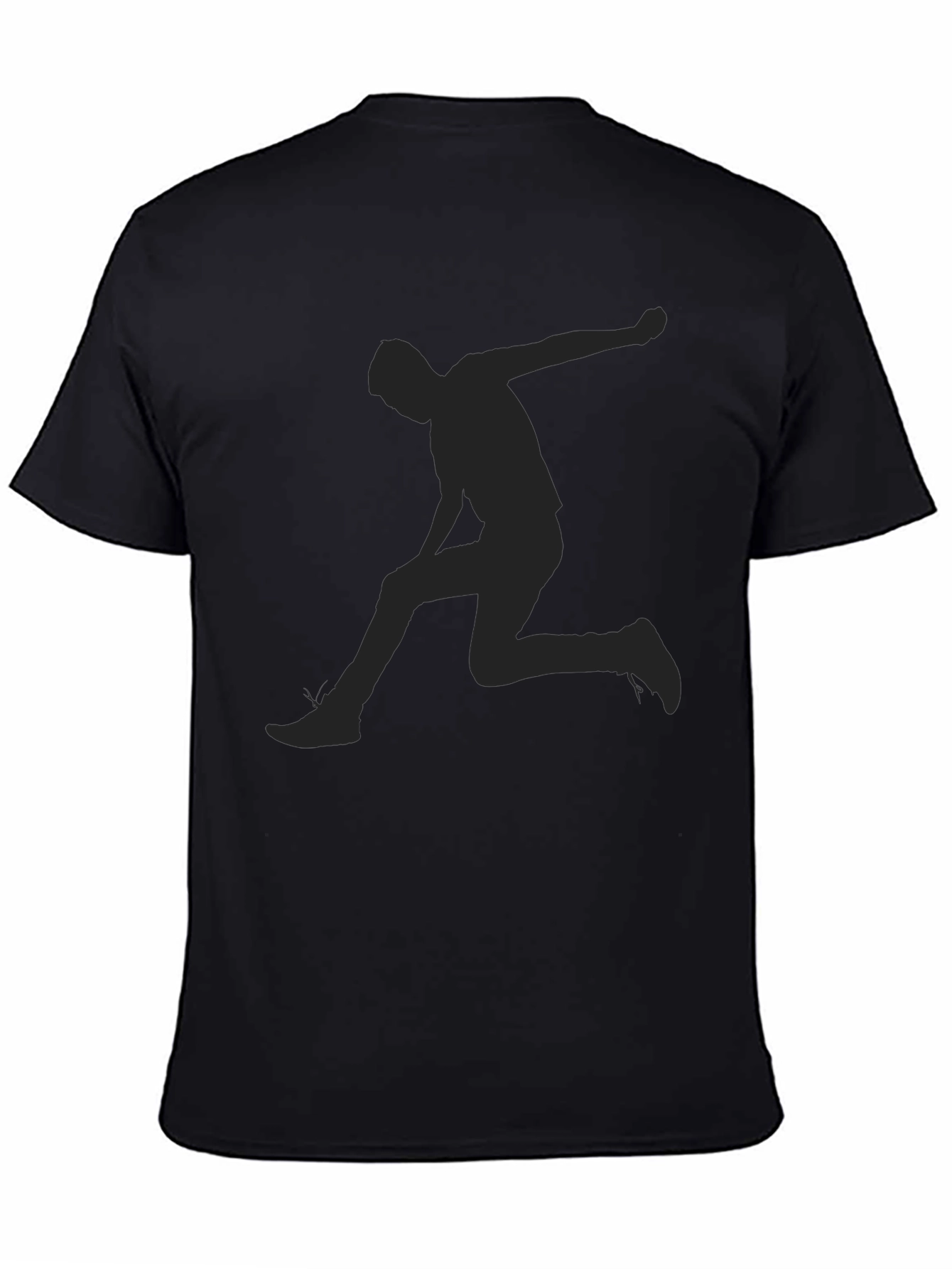 Black T-Shirt with Silhouette Design