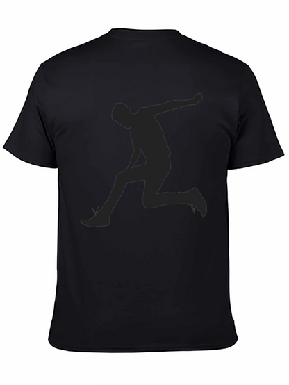 Black T-Shirt with Silhouette Design