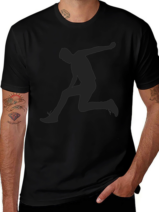 Black T-Shirt with Silhouette Design