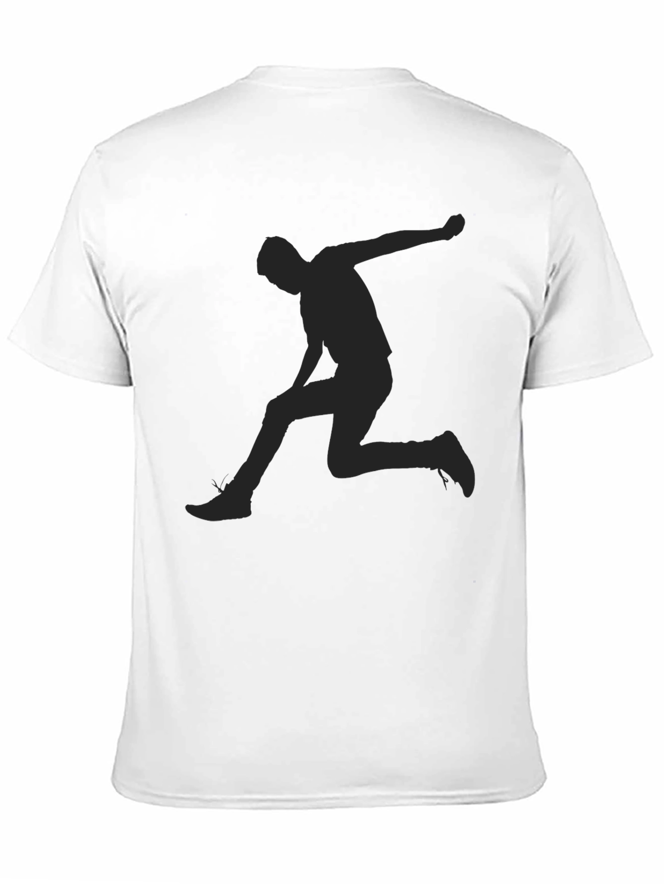 Black T-Shirt with Silhouette Design