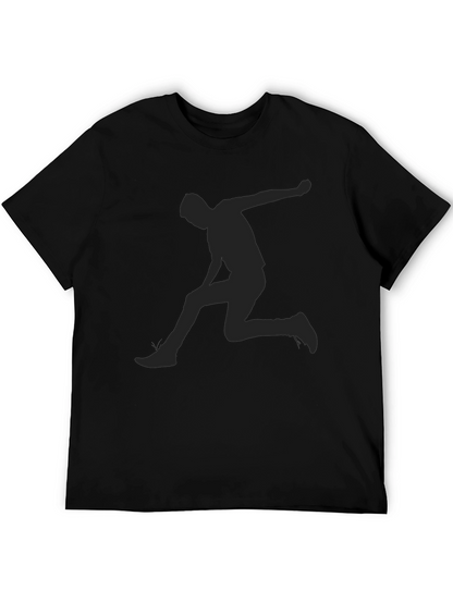 Black T-Shirt with Silhouette Design