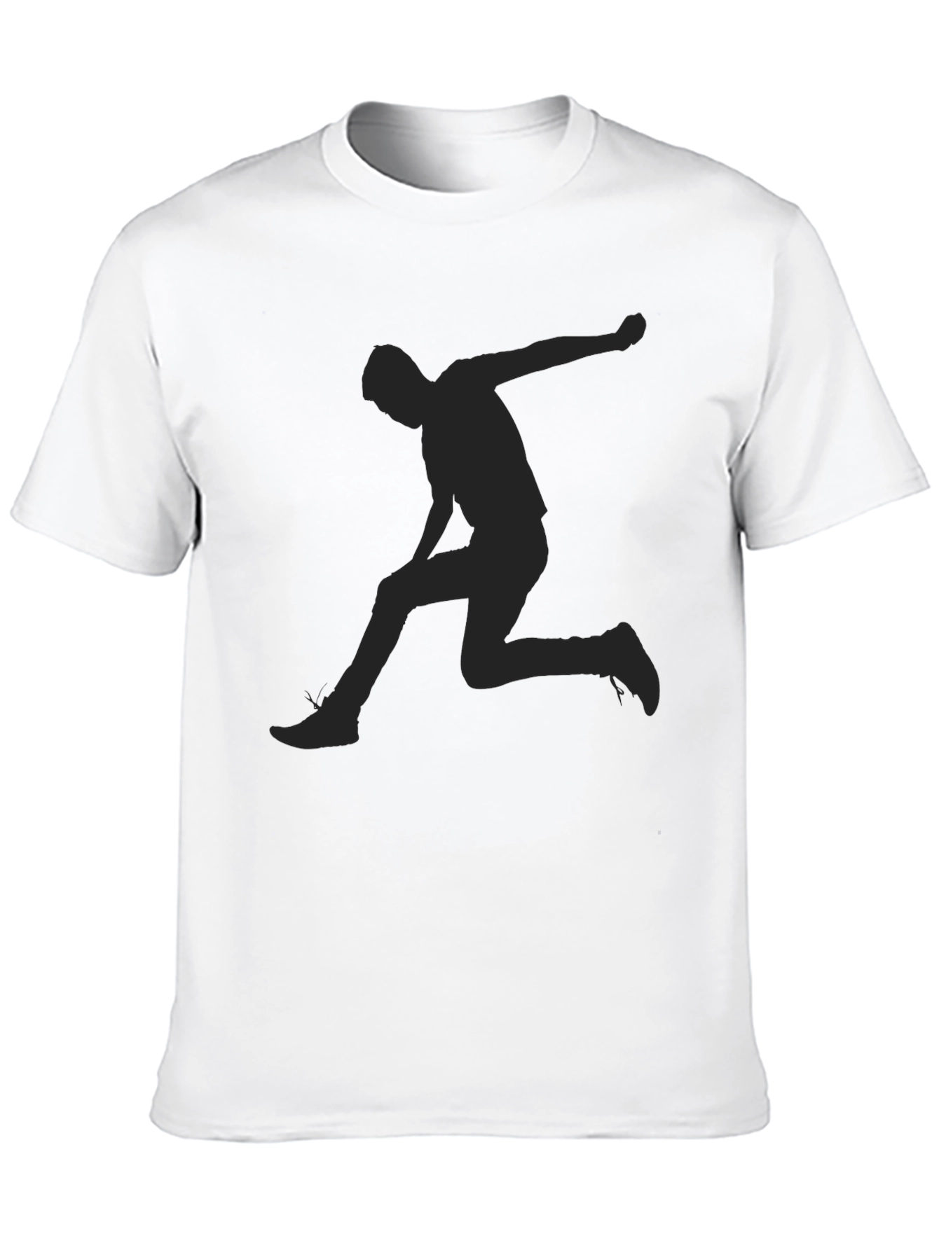 Black T-Shirt with Silhouette Design