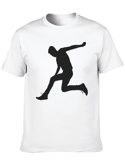 Black T-Shirt with Silhouette Design