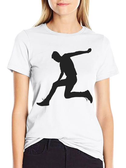 Black T-Shirt with Silhouette Design