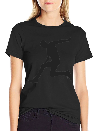 Black T-Shirt with Silhouette Design