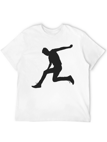 Black T-Shirt with Silhouette Design