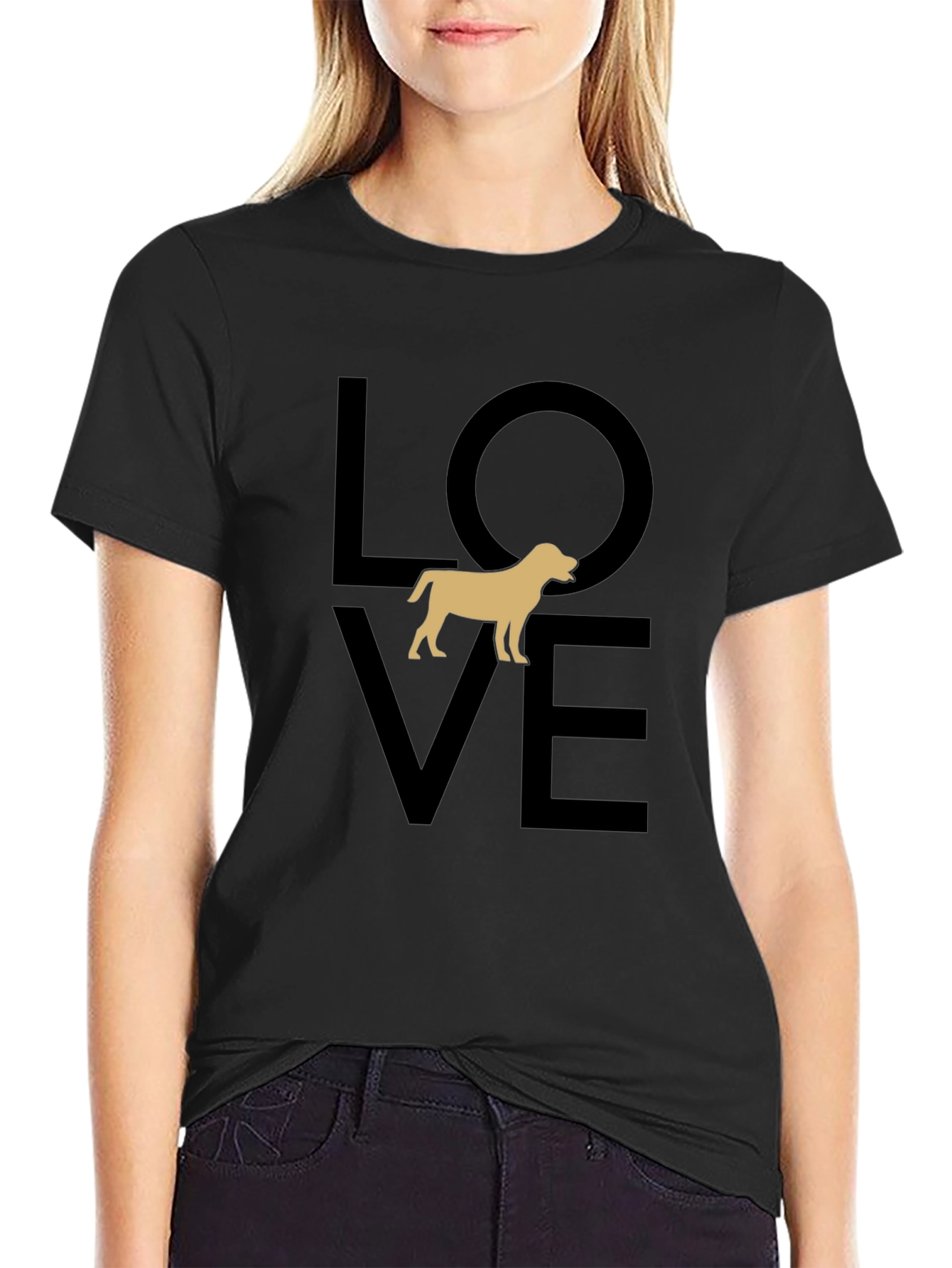 Love Dog Black Graphic Tee