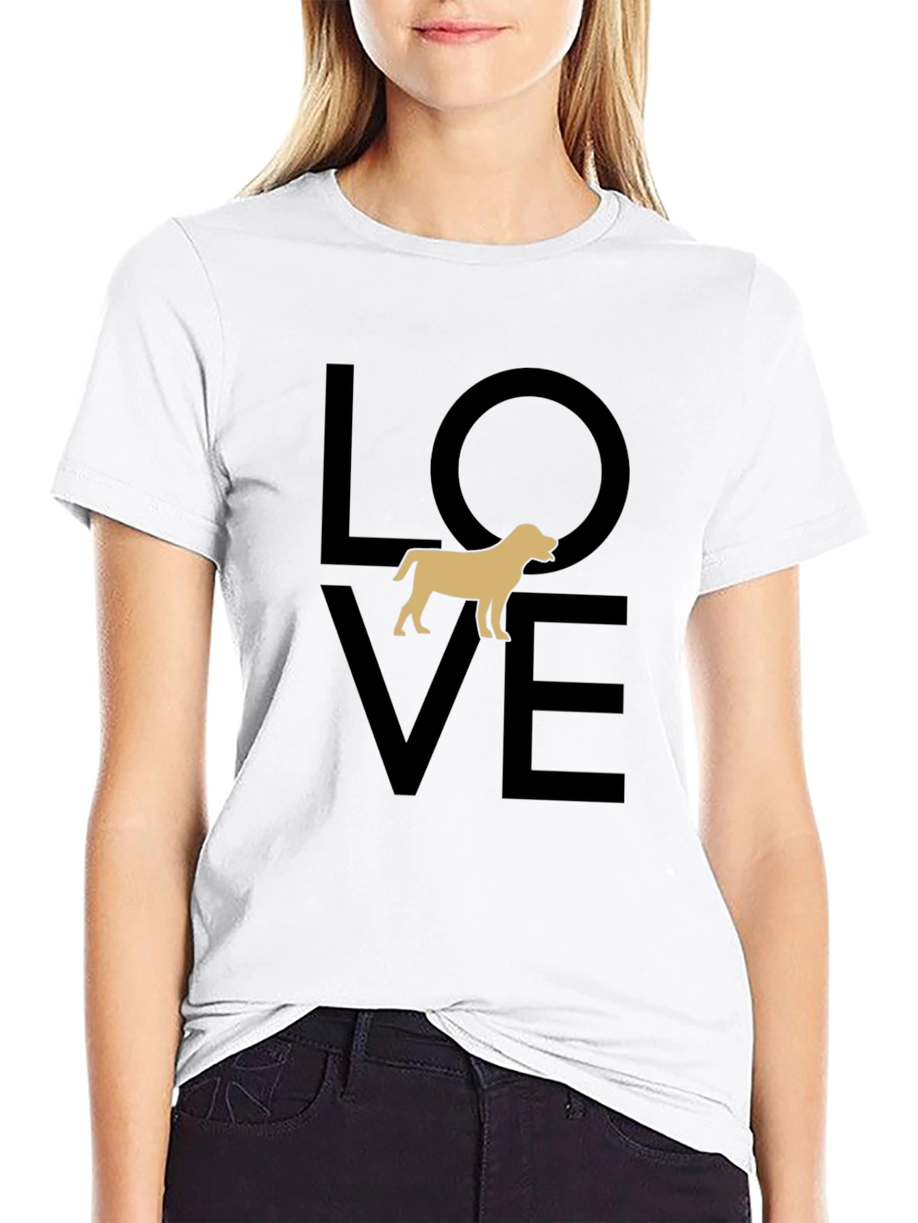 Love Dog Black Graphic Tee