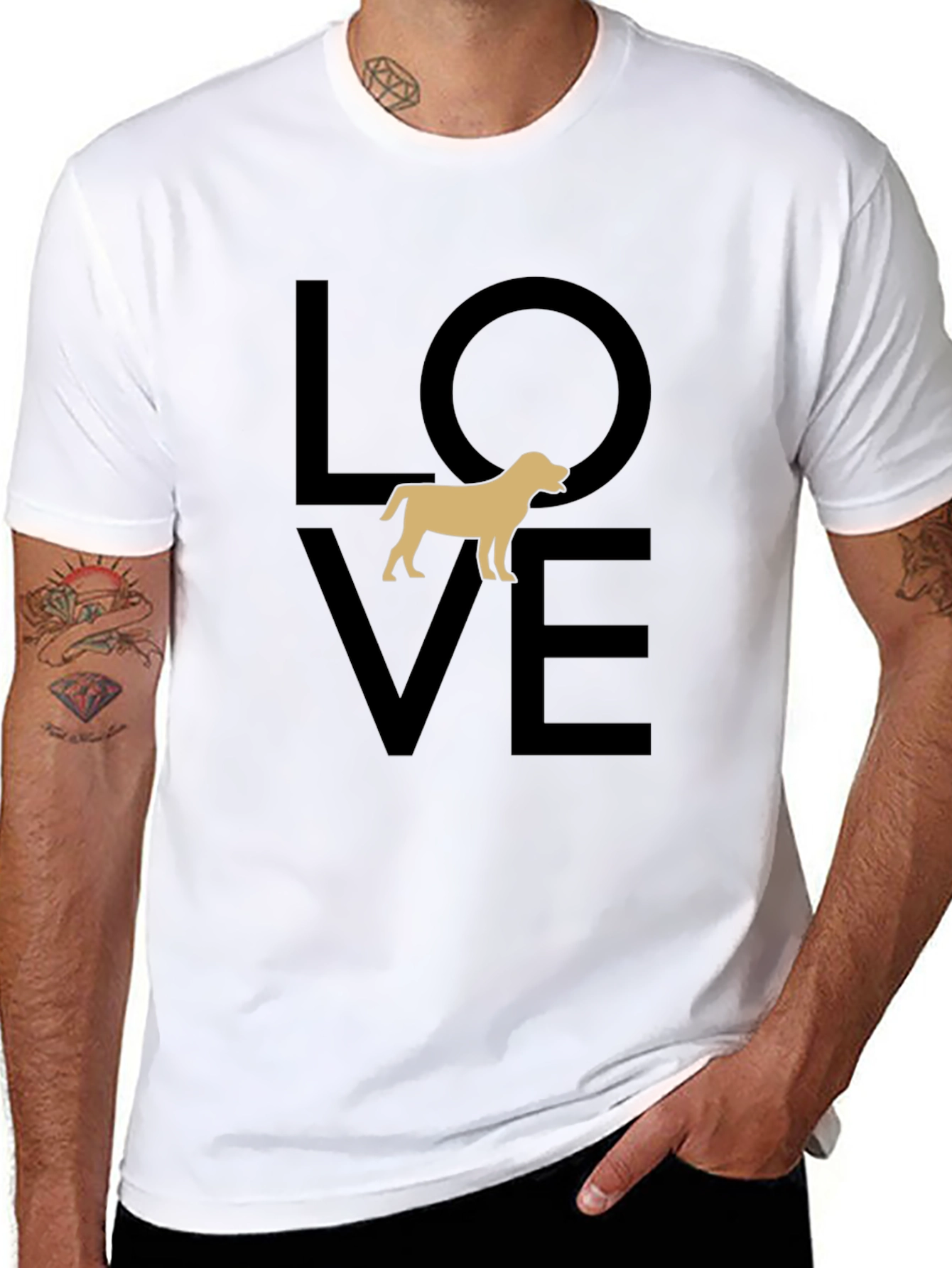 Love Dog Black Graphic Tee