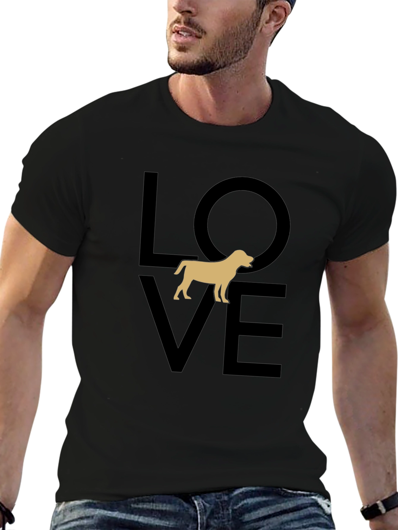 Love Dog Black Graphic Tee