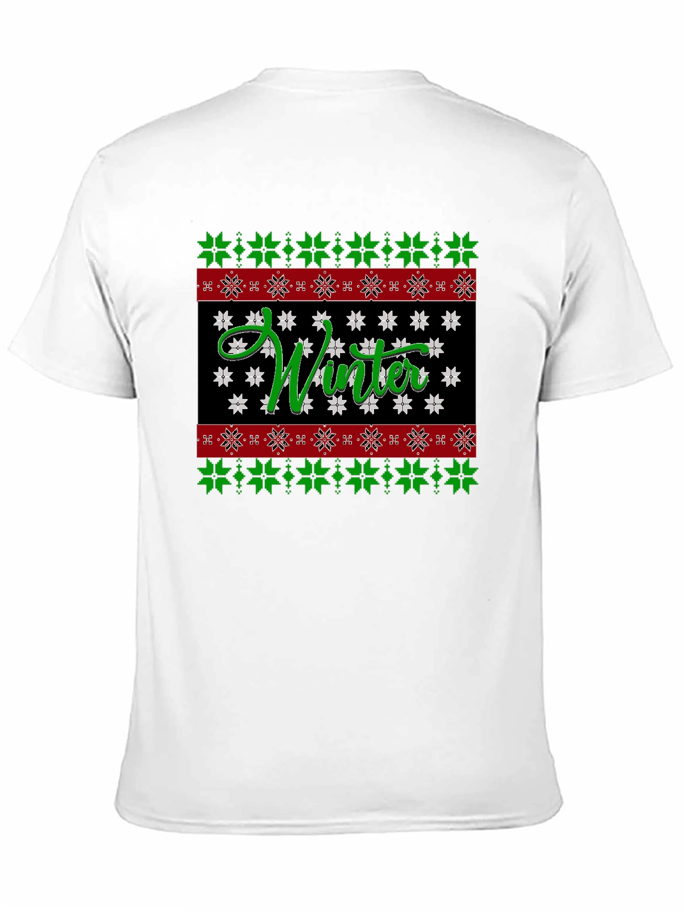 Winter Snowflake Pattern Holiday T-Shirt