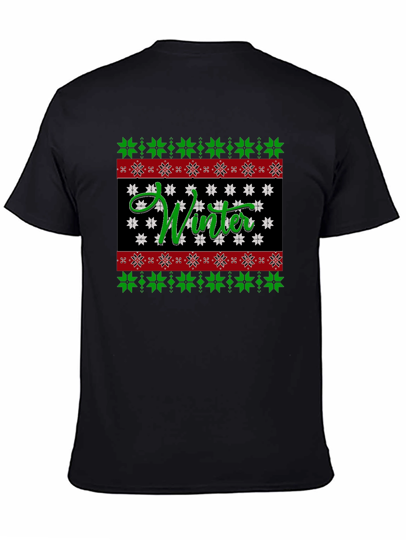 Winter Snowflake Pattern Holiday T-Shirt
