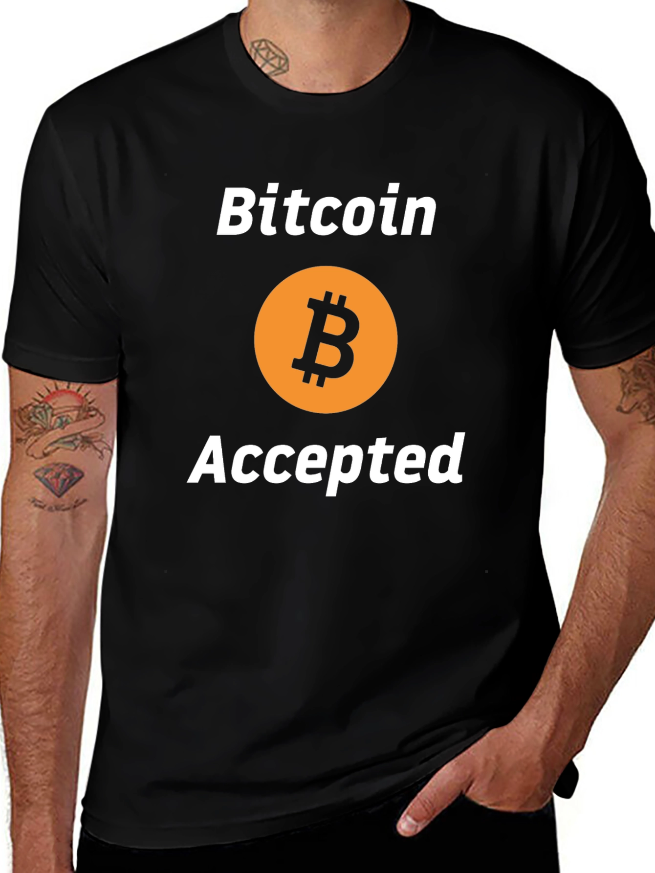 Bitcoin Accepted Black T-Shirt