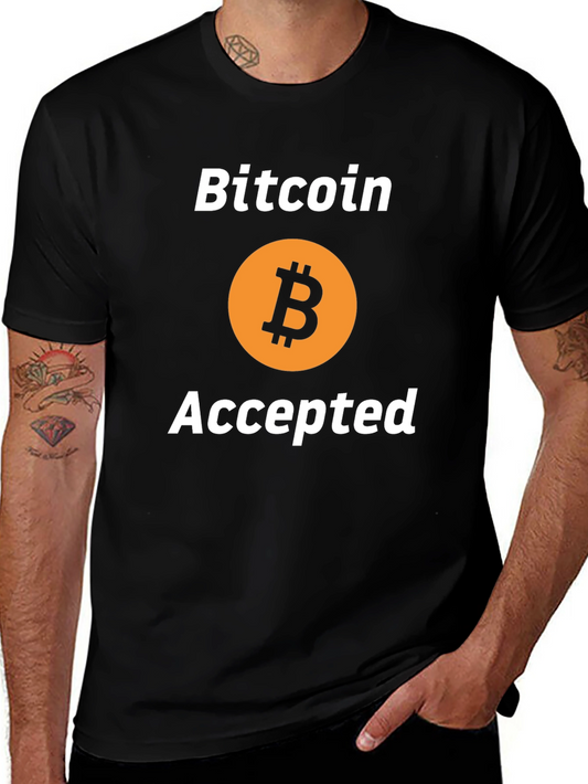 Bitcoin Accepted Black T-Shirt