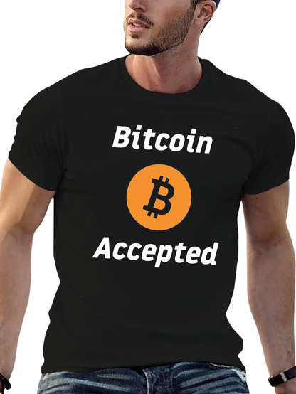 Bitcoin Accepted Black T-Shirt