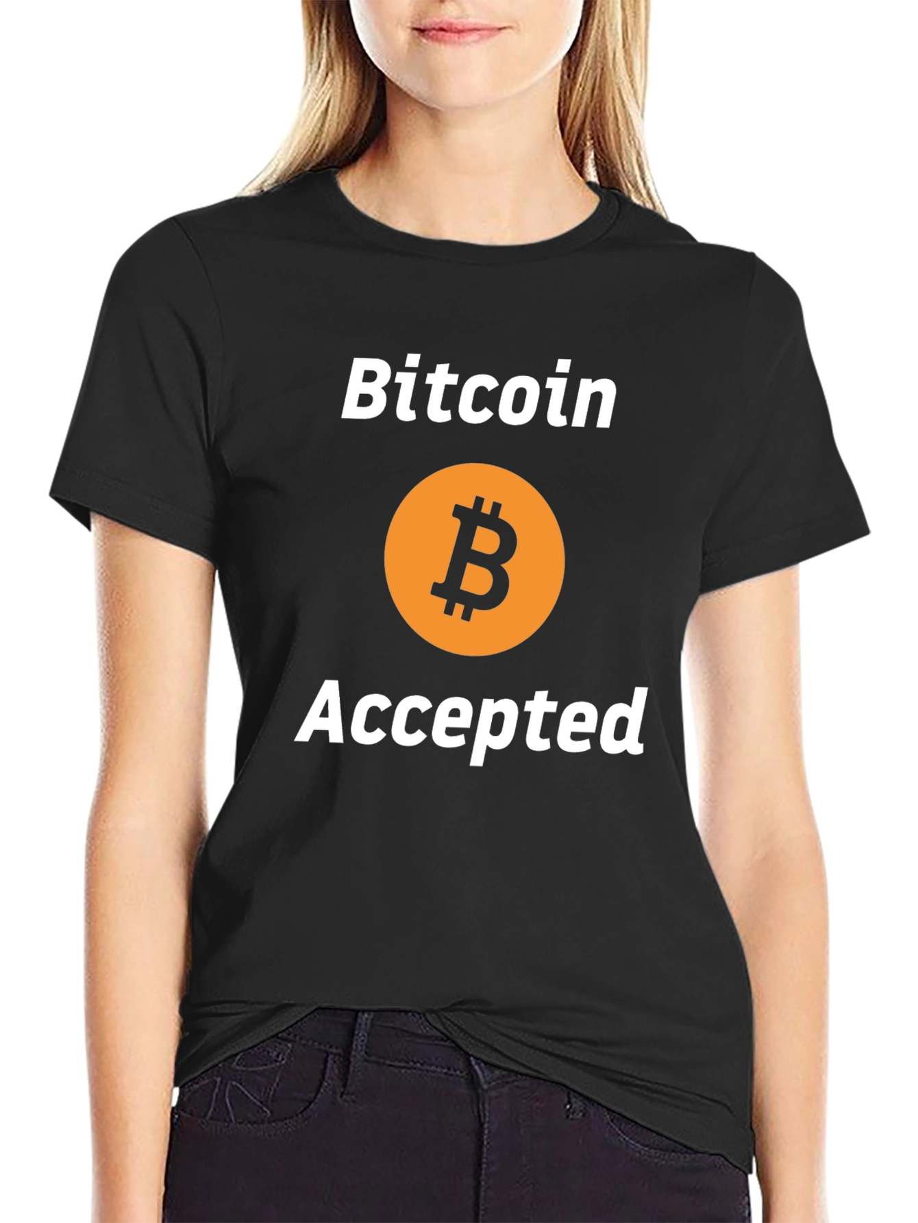 Bitcoin Accepted Black T-Shirt