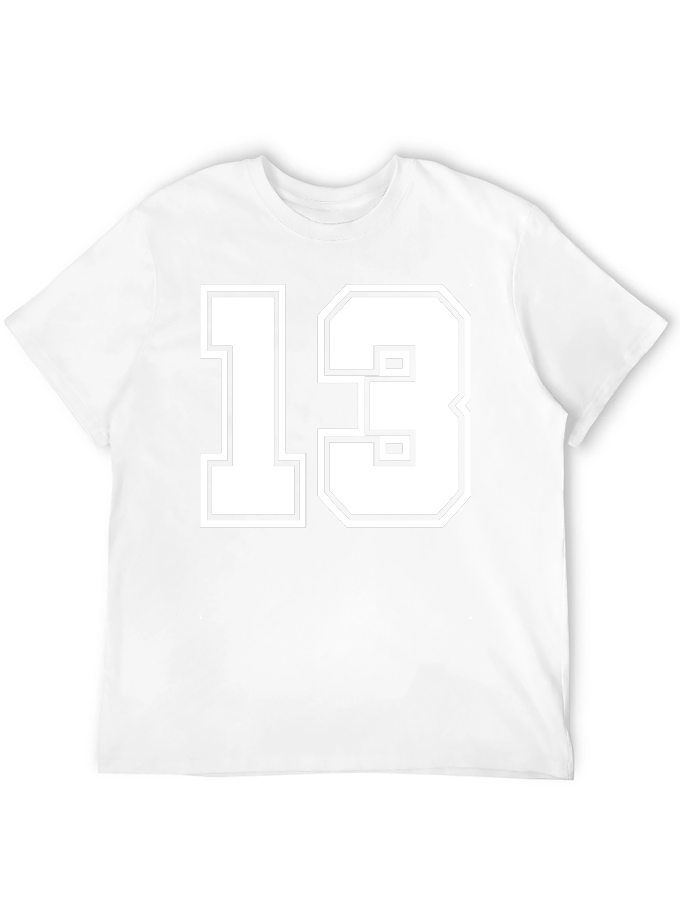 Lucky Number 13 Graphic Tee - Black Cotton T-Shirt