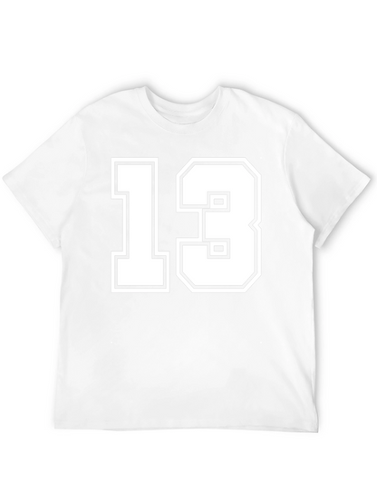 Lucky Number 13 Graphic Tee - Black Cotton T-Shirt