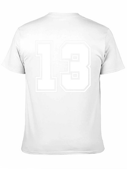 Lucky Number 13 Graphic Tee - Black Cotton T-Shirt