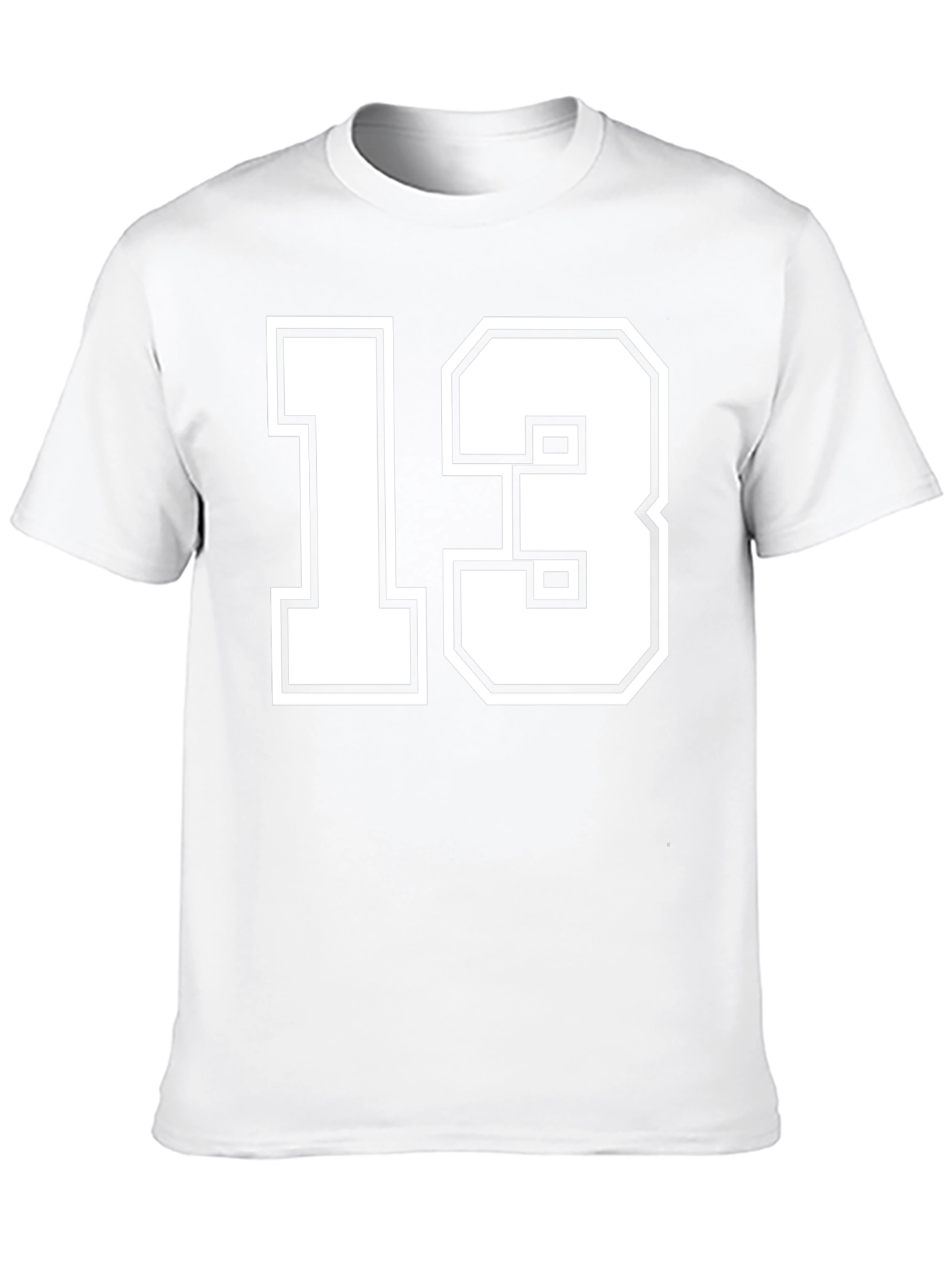 Lucky Number 13 Graphic Tee - Black Cotton T-Shirt