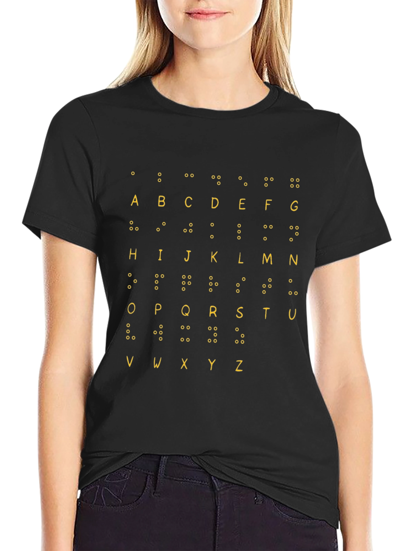 Braille Alphabet T-Shirt - Tactile Learning Tee