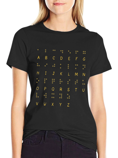 Braille Alphabet T-Shirt - Tactile Learning Tee