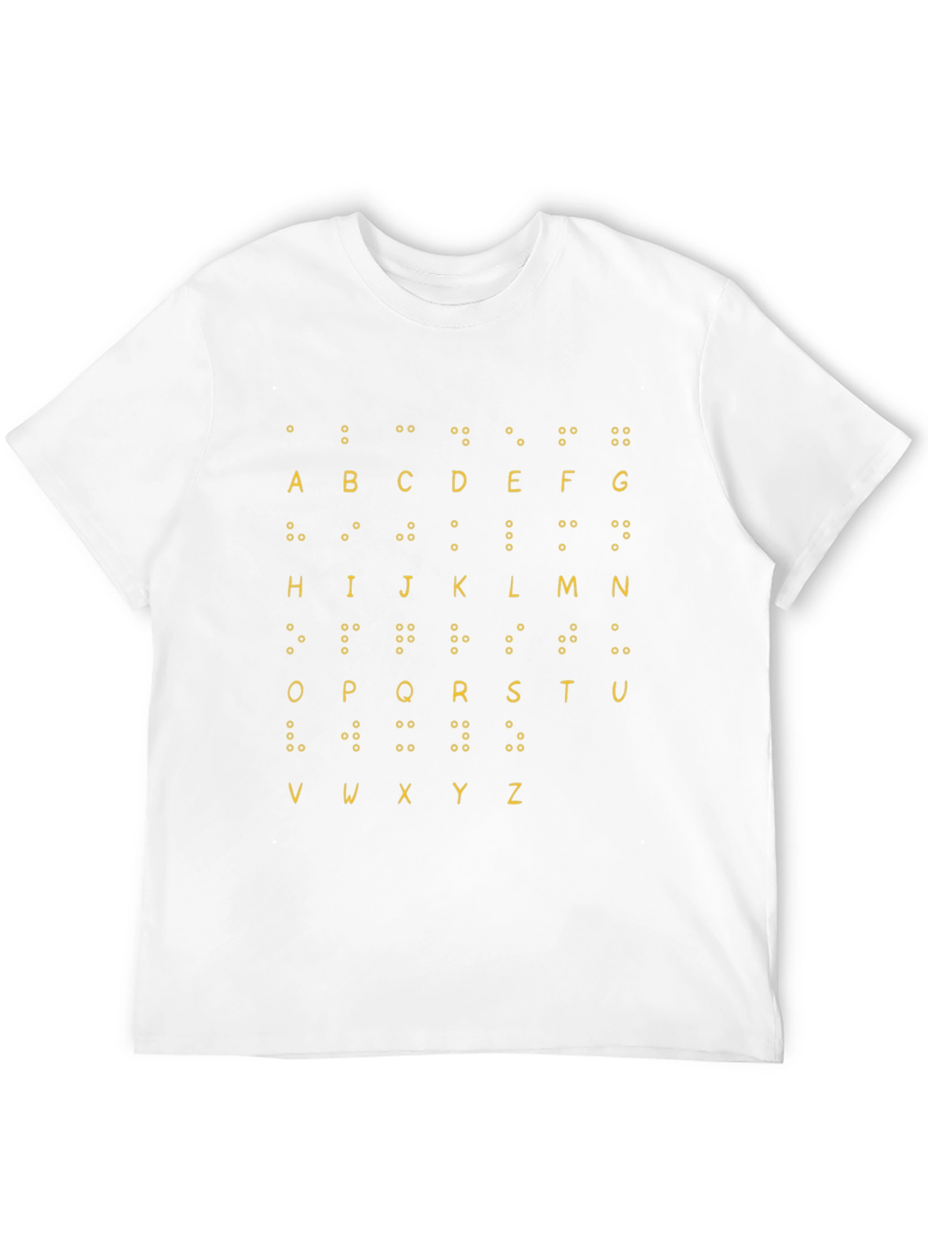 Braille Alphabet T-Shirt - Tactile Learning Tee
