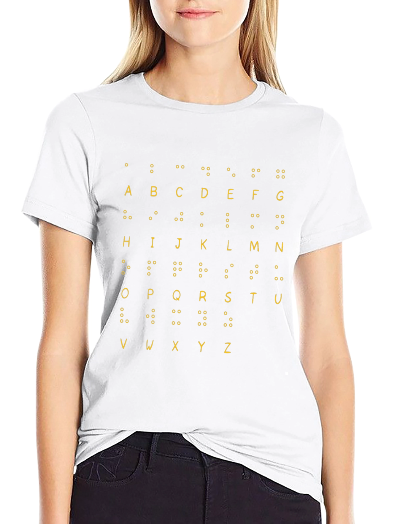 Braille Alphabet T-Shirt - Tactile Learning Tee