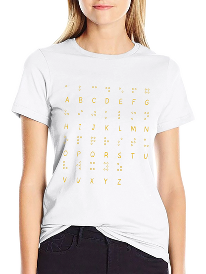 Braille Alphabet T-Shirt - Tactile Learning Tee