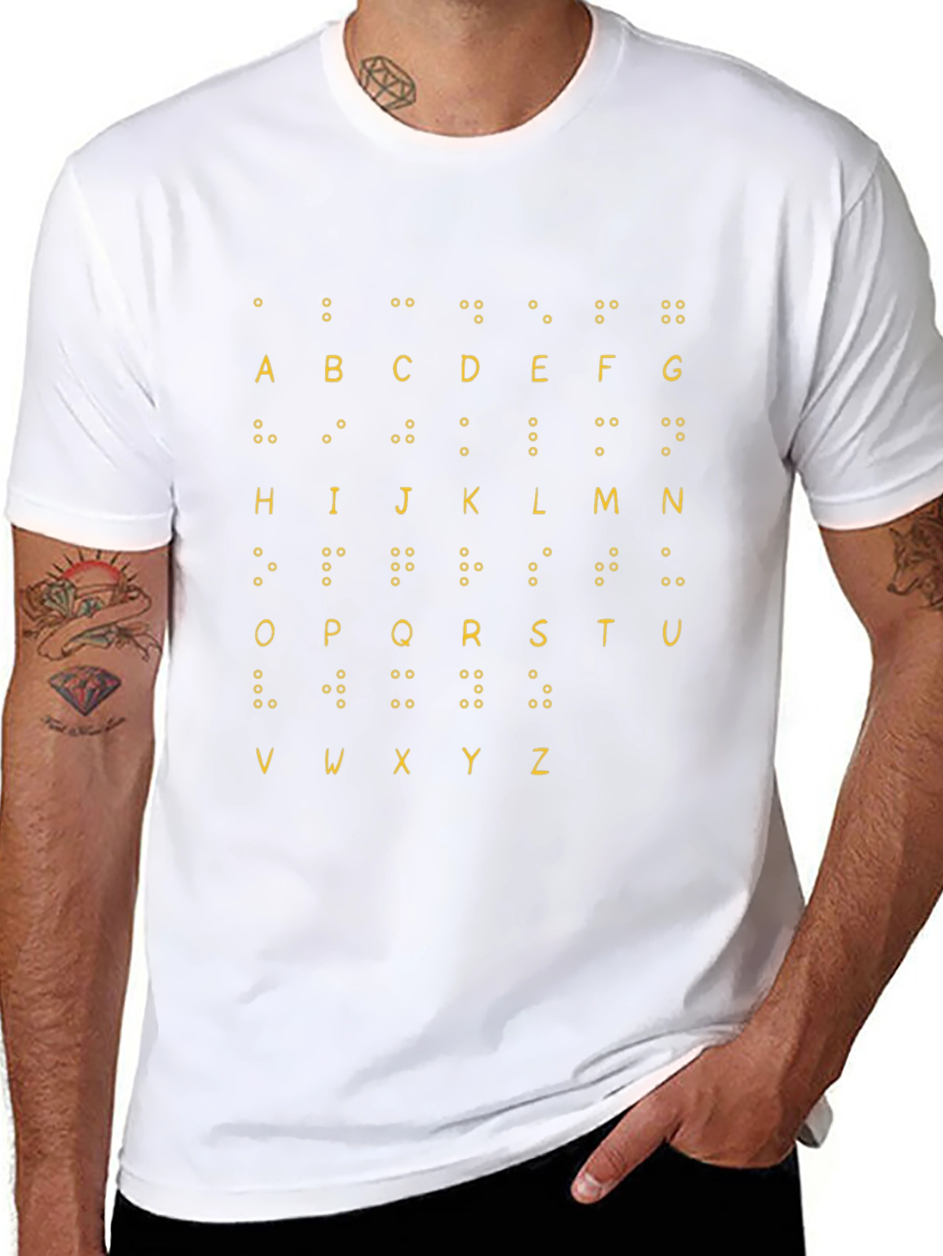 Braille Alphabet T-Shirt - Tactile Learning Tee