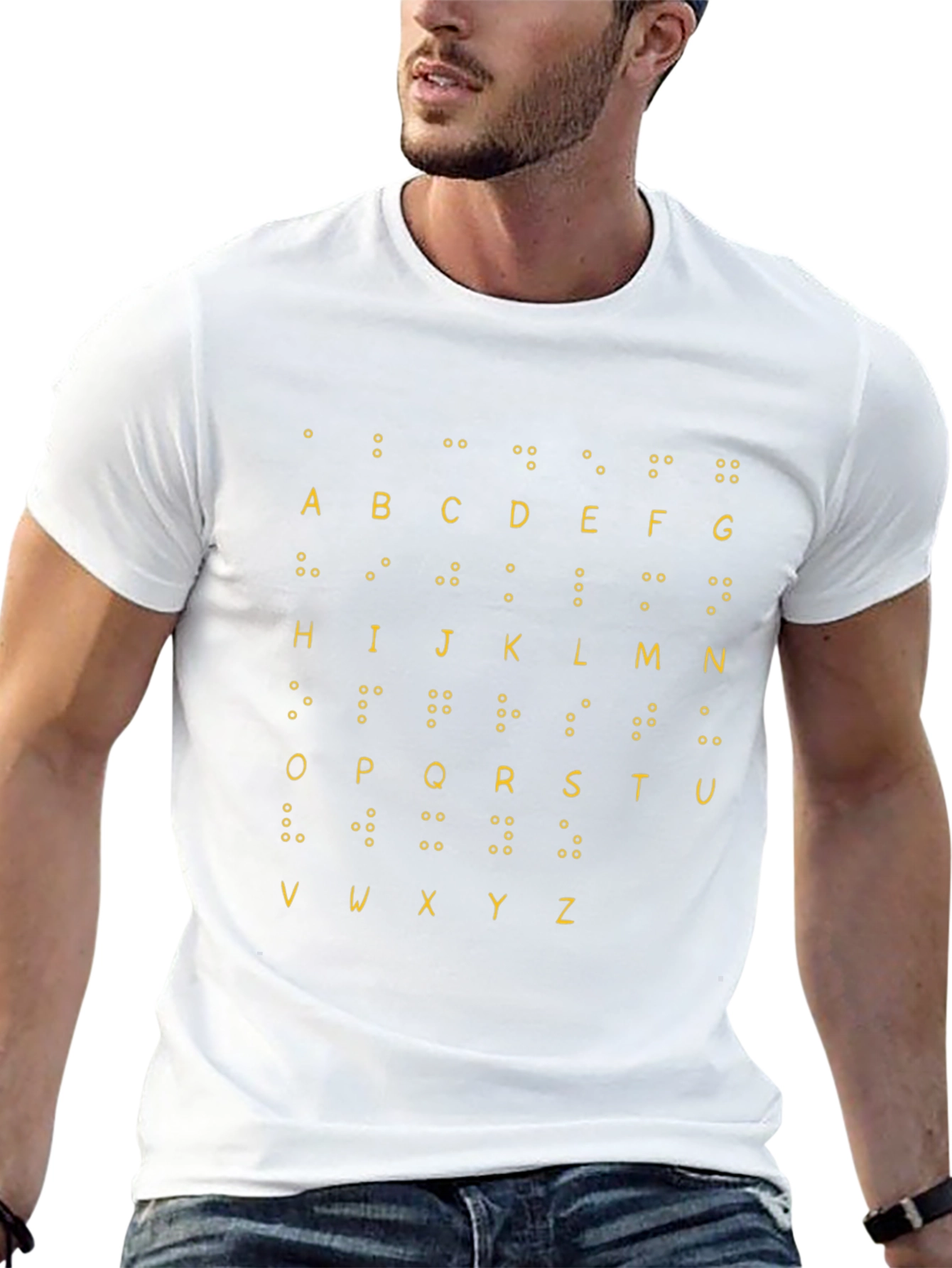Braille Alphabet T-Shirt - Tactile Learning Tee