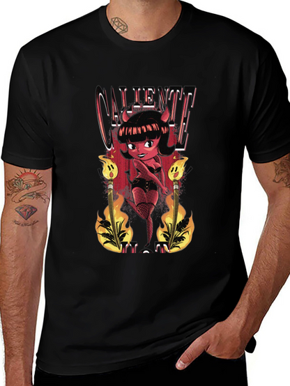 Caliente Devil Girl Graphic T-Shirt