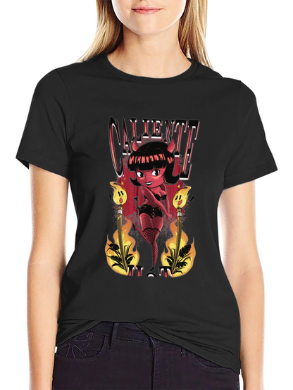 Caliente Devil Girl Graphic T-Shirt