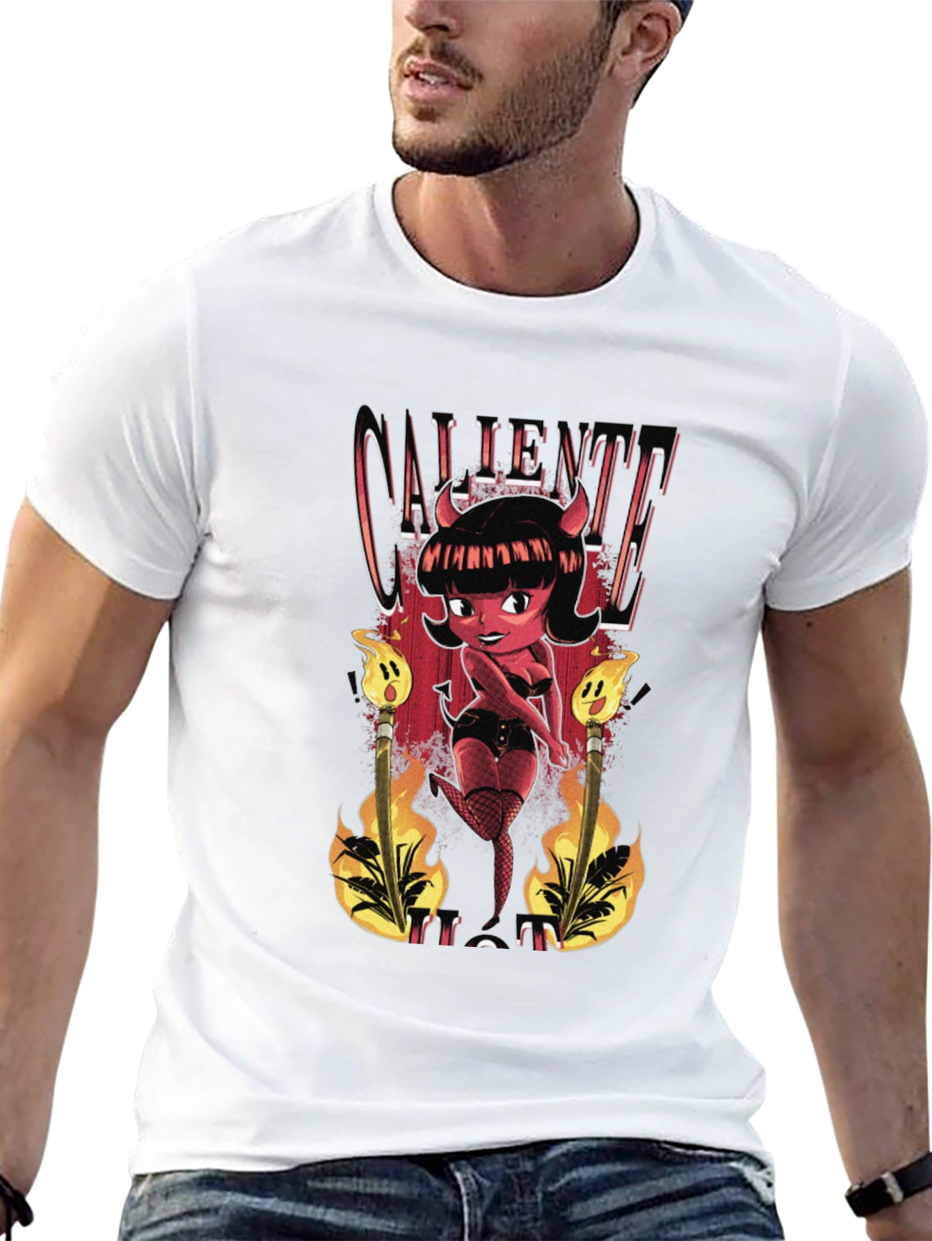 Caliente Devil Girl Graphic T-Shirt